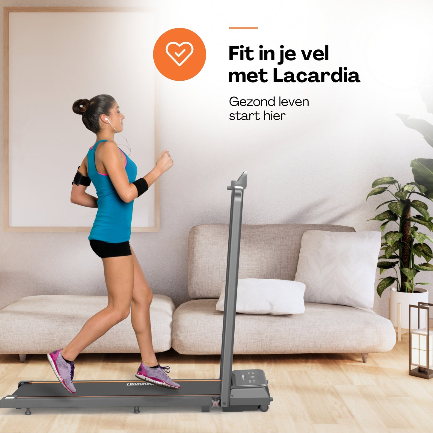 Elektrische loopband met hendel - Met afstandsbediening - 1-10km/u