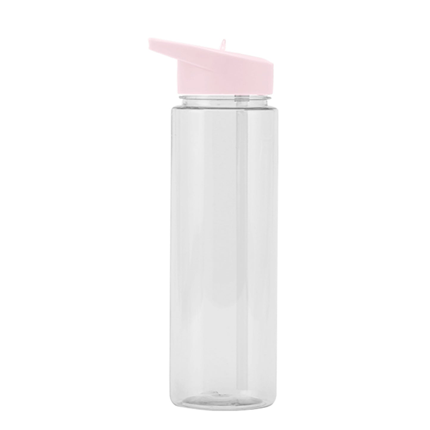 Waterfles Roze 750ml met rietje