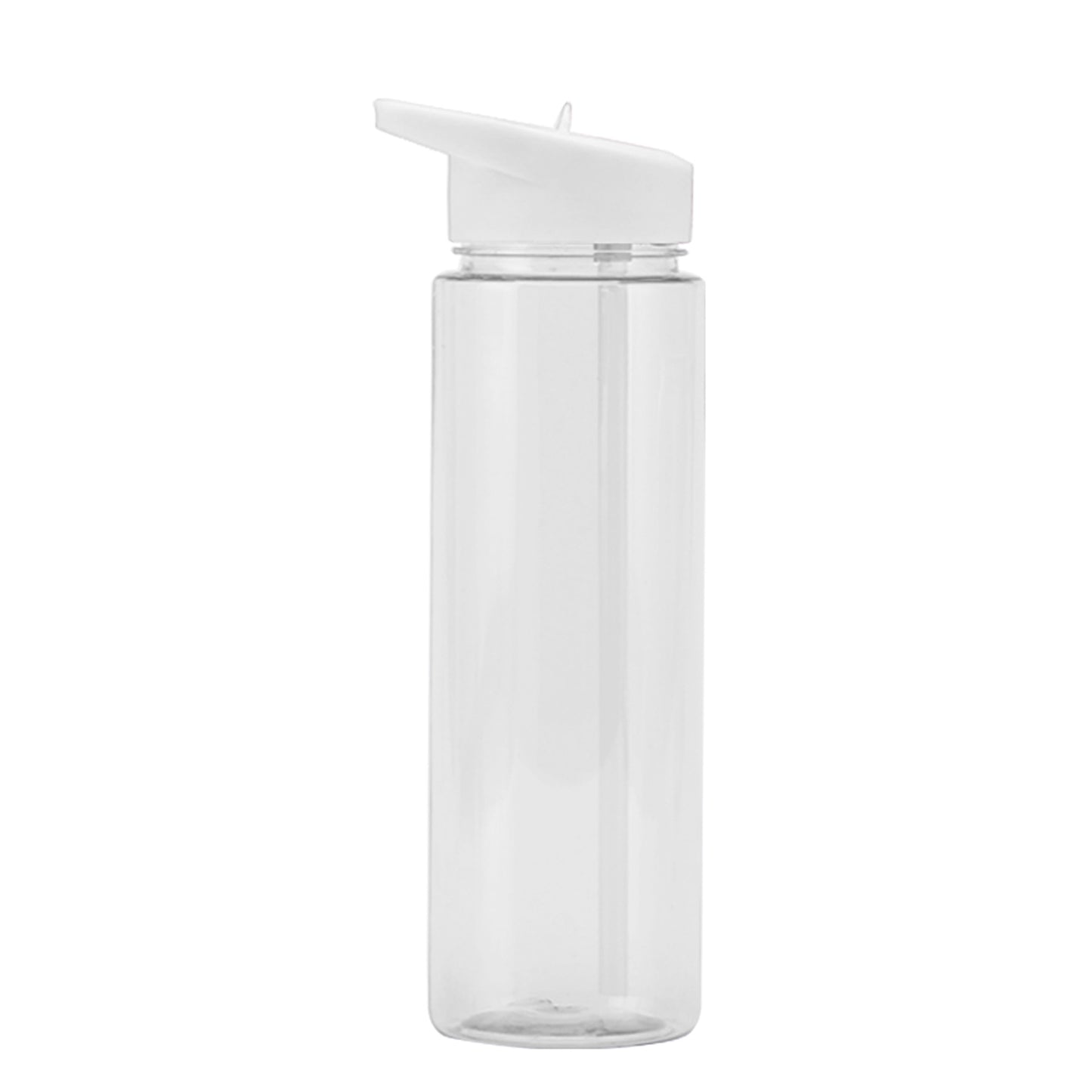 Waterfles Wit 750ml met rietje