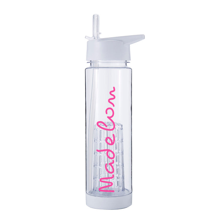waterfles met naam - waterfles met rietje - waterfles - Waterfles met fruitfilter