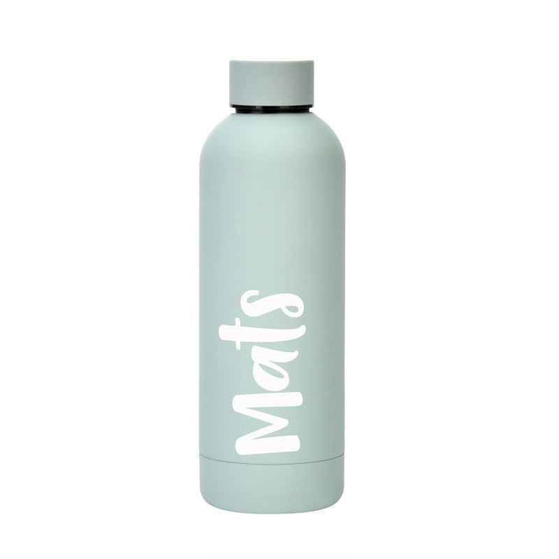 Thermosfles 500 ml mint groen met naam