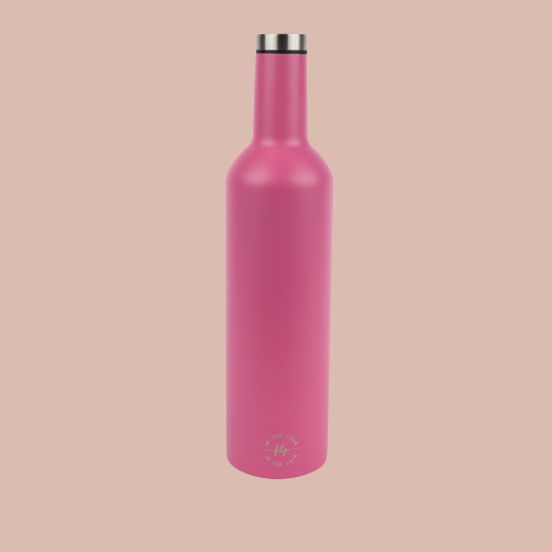 Wine bottle pink