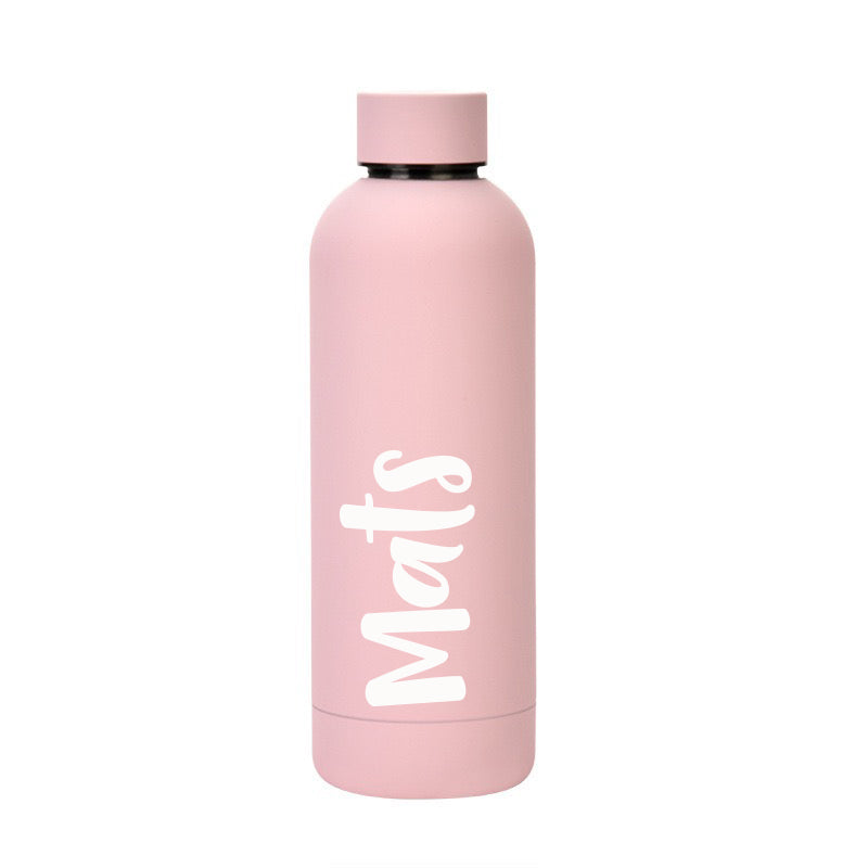 Thermosfles 500 ml Roze met naam