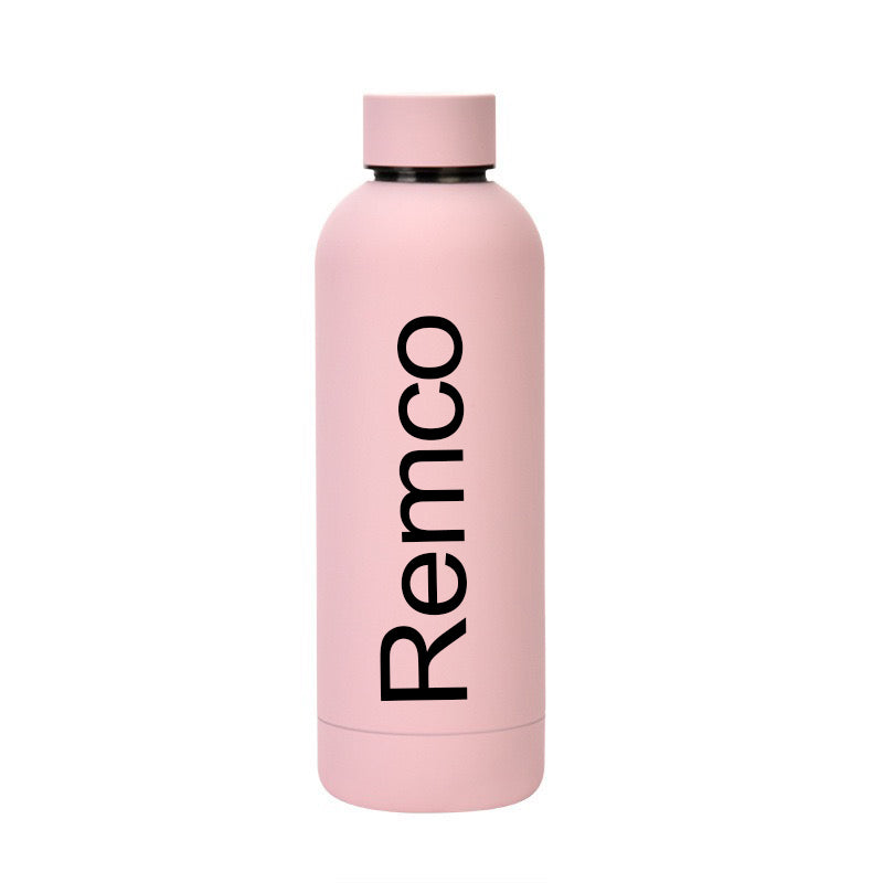 Thermosfles 500 ml Roze met naam
