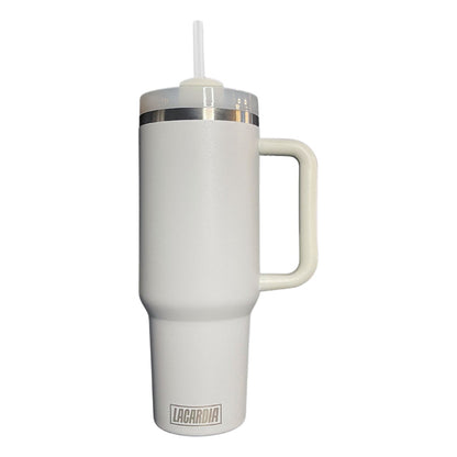 Tumbler met handvat en rietje Wit 1,2 liter