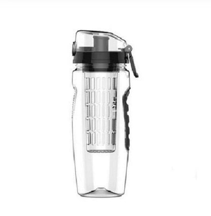 Waterfles Zwart met Fruitfilter 900ml