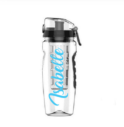 waterfles met naam - waterfles met rietje - waterfles - Waterfles met fruitfilter