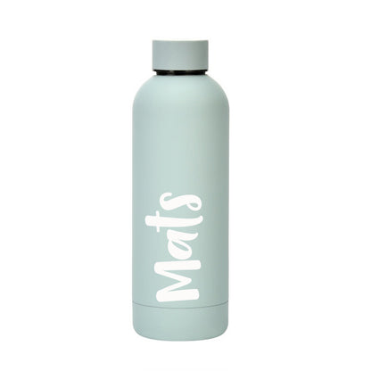 Thermosfles 500 ml mint groen met naam