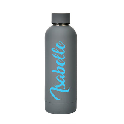 Thermosfles 500ml Grijs met naam