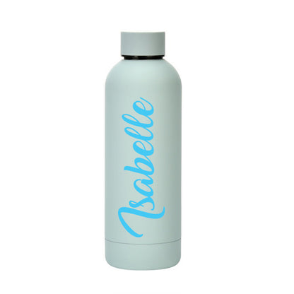 Thermosfles 500 ml mint groen met naam