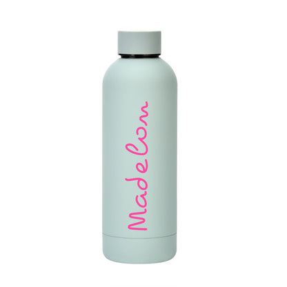Thermosfles 500 ml mint groen met naam