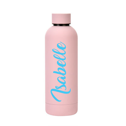 Thermosfles 500 ml Roze met naam