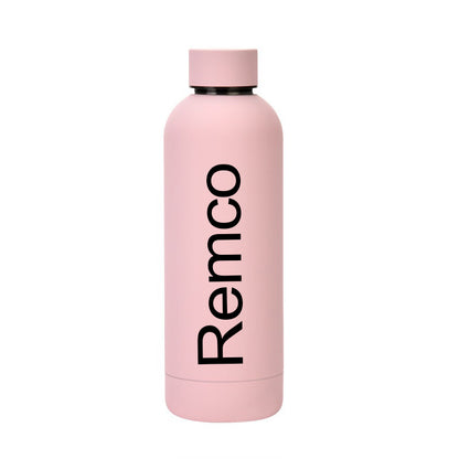 Thermosfles 500 ml Roze met naam